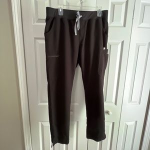 Figs Yola high waist skinny scrubs pant Black